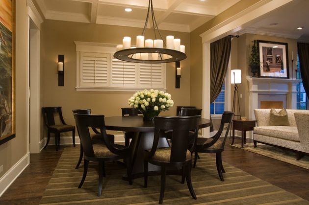 20 Admirable Dining Room Designs With Wooden Circular Tables