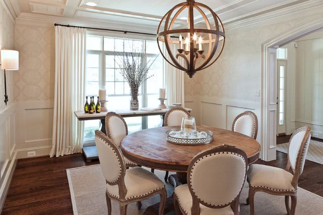 20 Admirable Dining Room Designs With Wooden Circular Tables 19