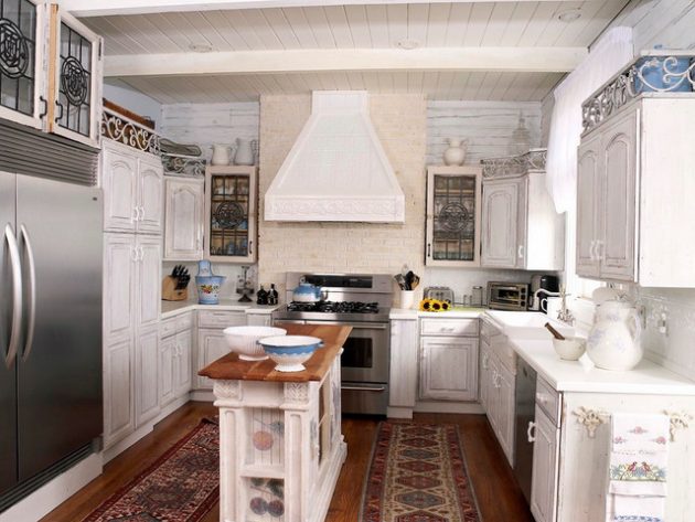18 Practical Tiny Kitchen Island, Small Kitchen With Narrow Island Design