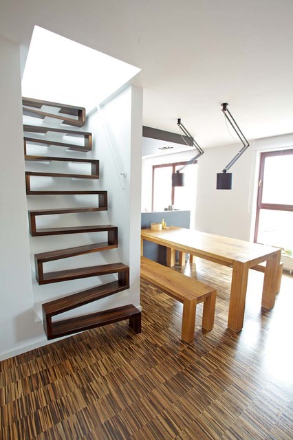 18 Interesting Options For Designing Stairs For The Attic