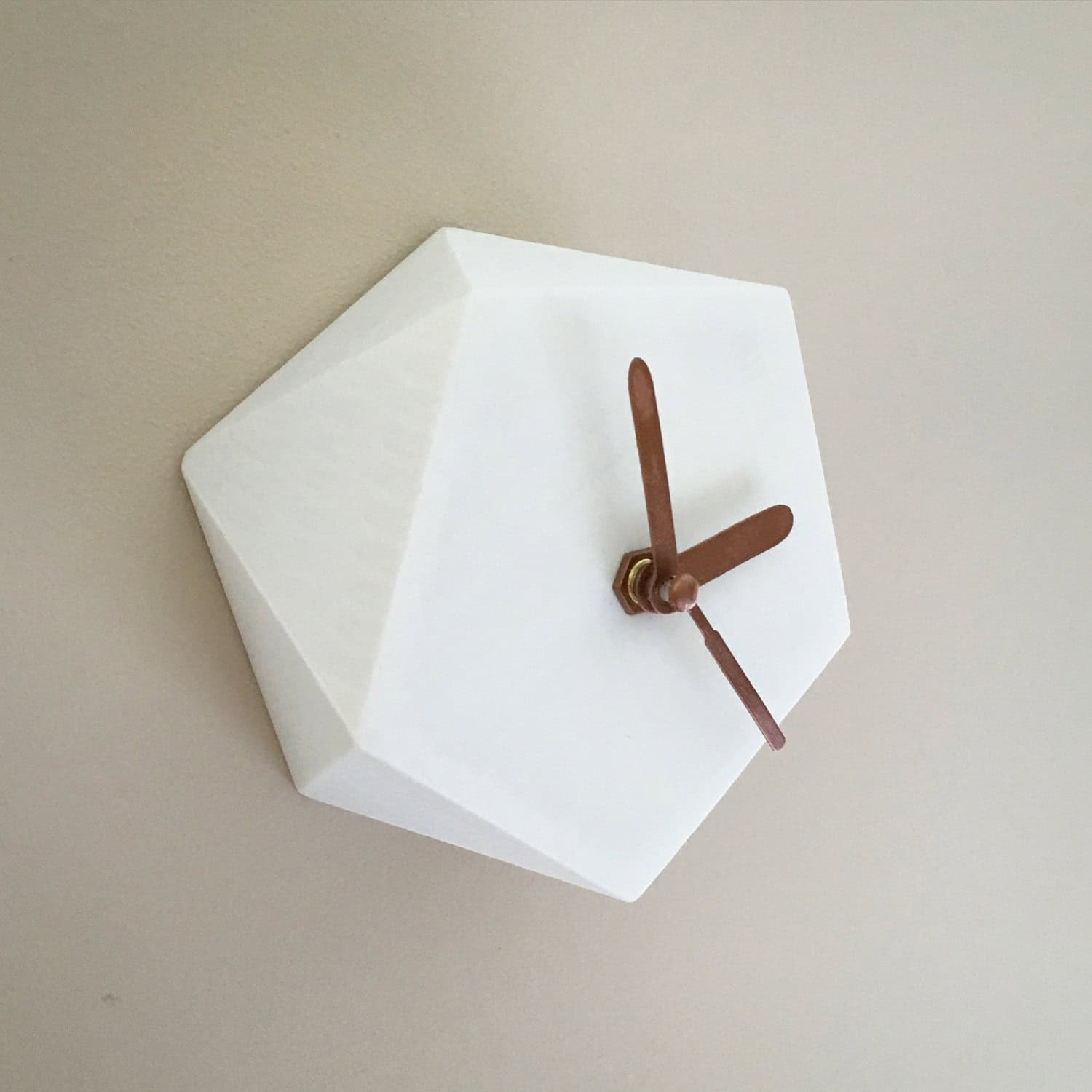 3D Printed Geometric Wall Clock Buy it on: www.etsy.com