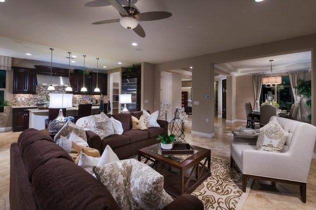 18 Timeless Living Room Designs With Combinations Of Brown Color