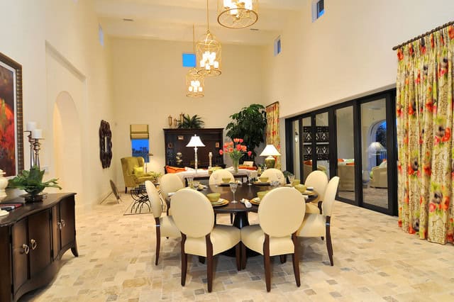 20 Admirable Dining Room Designs With Wooden Circular Tables 4