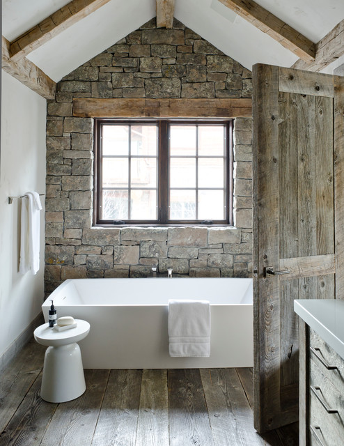 19 Classy Bathroom Designs With Addition Of Stone For Elegant Look