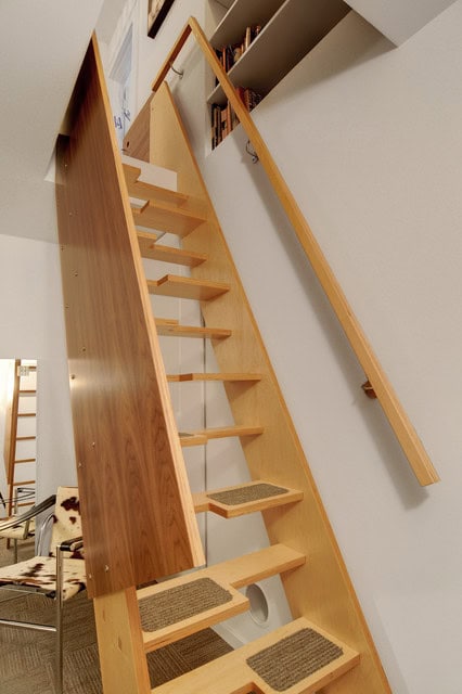 18 Interesting Options For Designing Stairs For The Attic