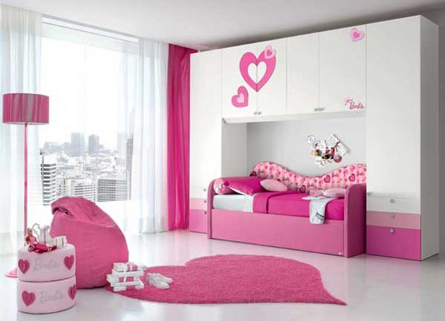 Pink Dark Pink and Light Pink Bedroom Designs 