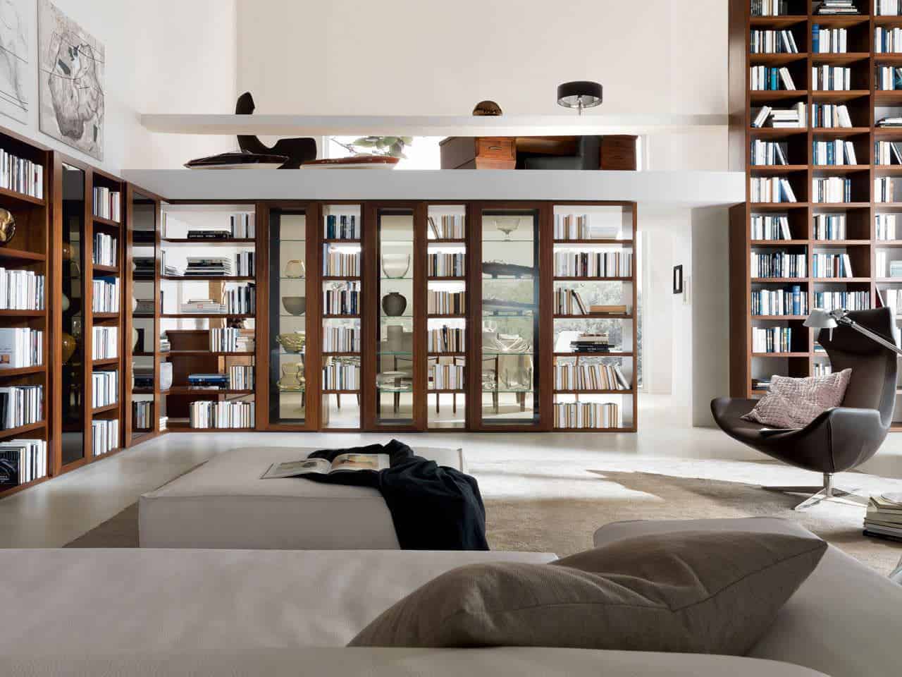 16 Fascinating Living Rooms With Small But Functional Library