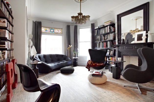 19 Styish Living Room Designs With Bold Black Furniture