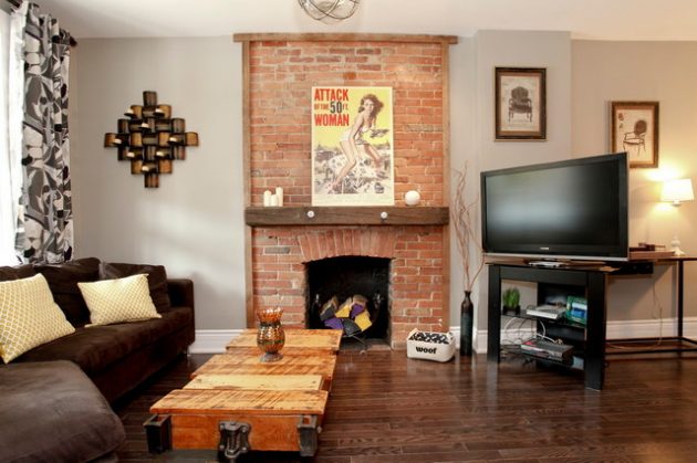 17 Astounding Brick Fireplace Designs That You Need To See