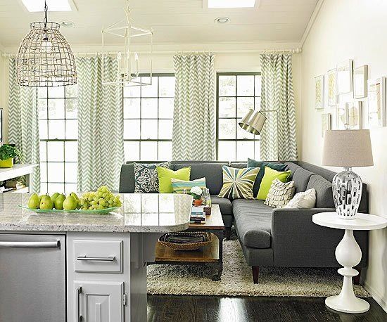 20 Really Amusing Living Rooms With Combinations Of Grey & Green