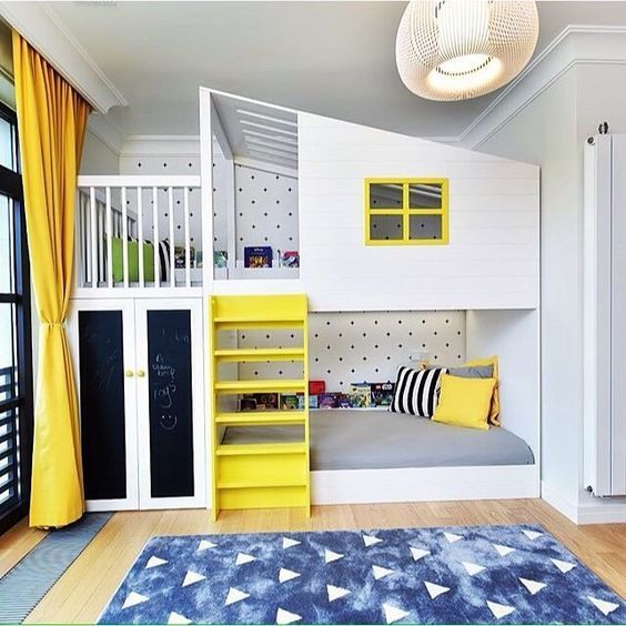 15 Inspirational Examples To Refresh The Kids Room With Yellow Details