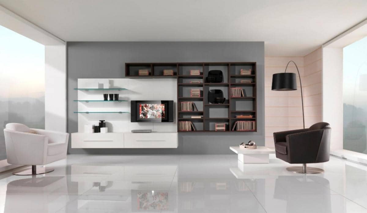 16 Fascinating Living Rooms With Small But Functional Library 14