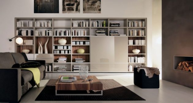 16 Fascinating Living Rooms With Small But Functional Library