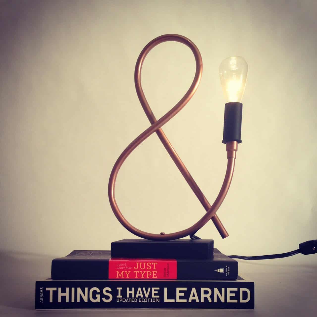 Ampersand Copper Pipe Lamp Buy it on: www.etsy.com