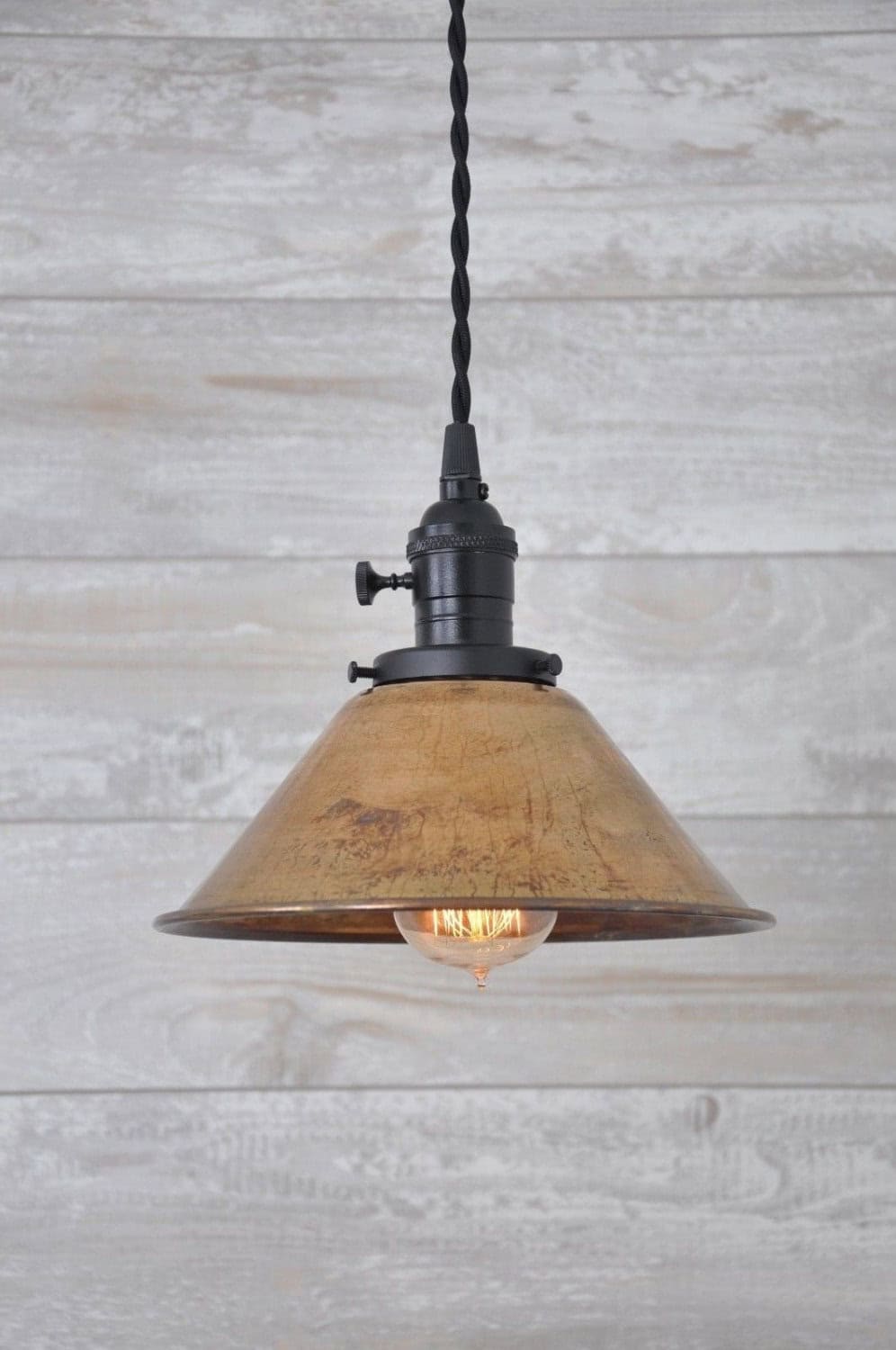 Unfinished Copper Spun Cone Industrial Pendant Light Fixture Buy it on: www.etsy.com
