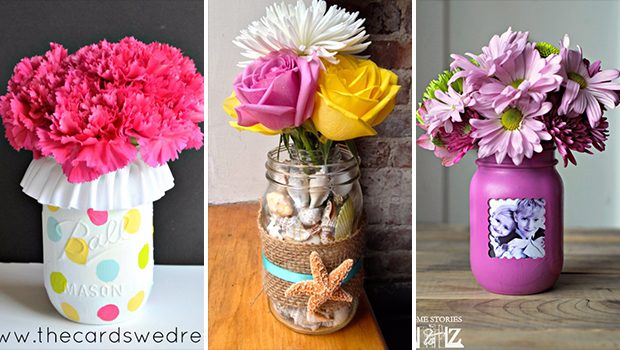17 Awesome DIY Mason Jar Vase Designs You Can Make In No Time
