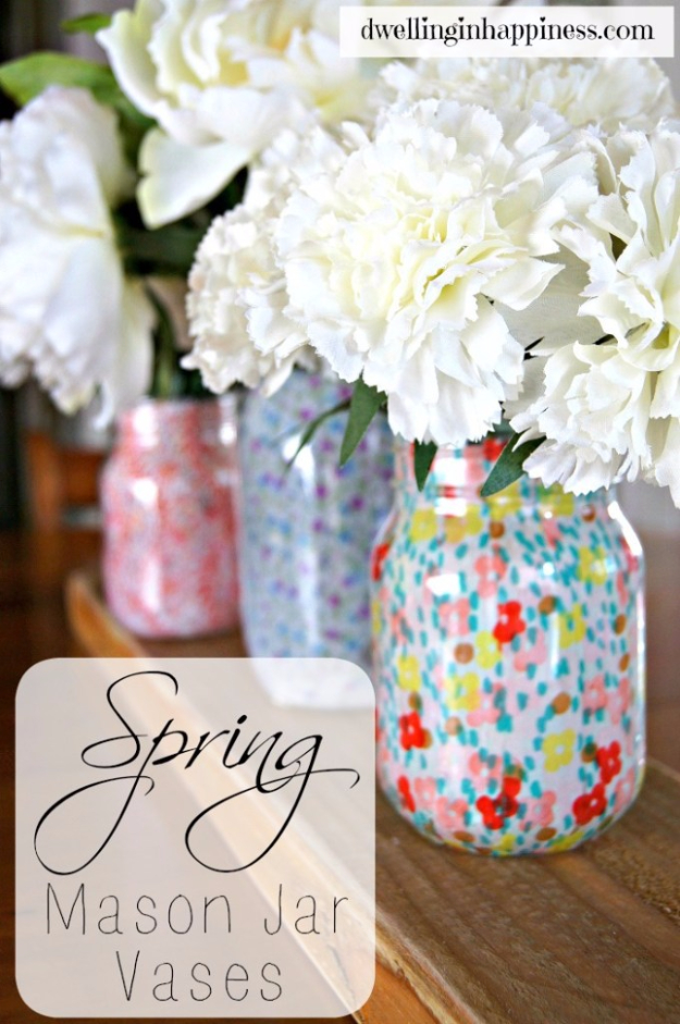 17 Awesome DIY Mason Jar Vase Designs You Can Make In No Time