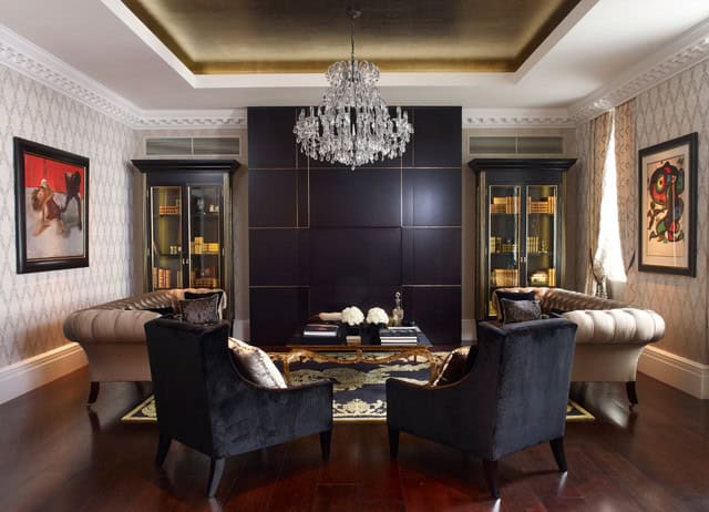 19 Styish Living Room Designs With Bold Black Furniture 2