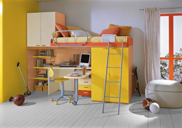 15 Inspirational Examples To Refresh The Kids Room With Yellow Details