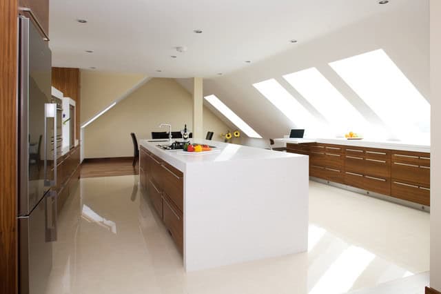 16 Super Functional Attic Kitchens That Will Impress You 7