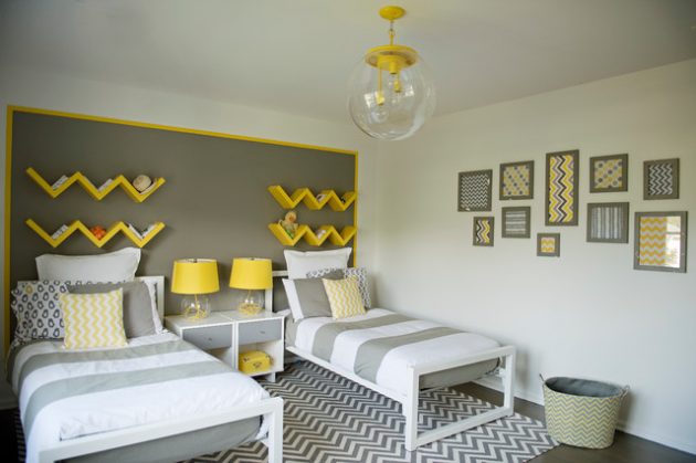 15 Inspirational Examples To Refresh The Kids Room With Yellow Details