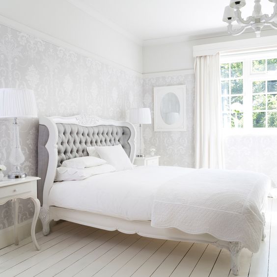 10 Really Fascinating White Bedroom Designs In French Style