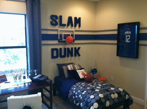 Decorating Basketball Themed Kids Room, Basketball Themed Bedroom Decor