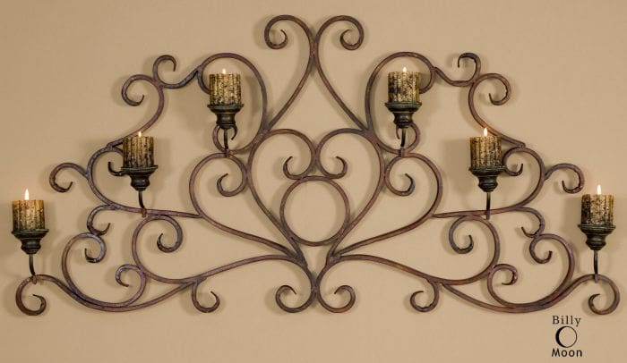 Wrought Iron Candle Holders- Beautiful Decoration For The Walls In Every Home Style 1