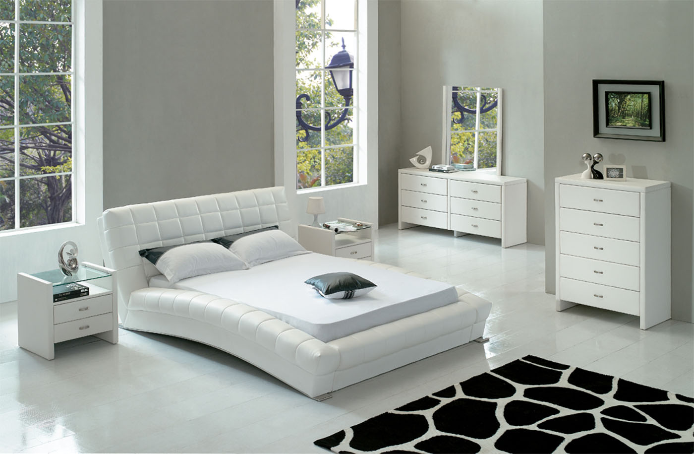 bedroom colors for white furniture