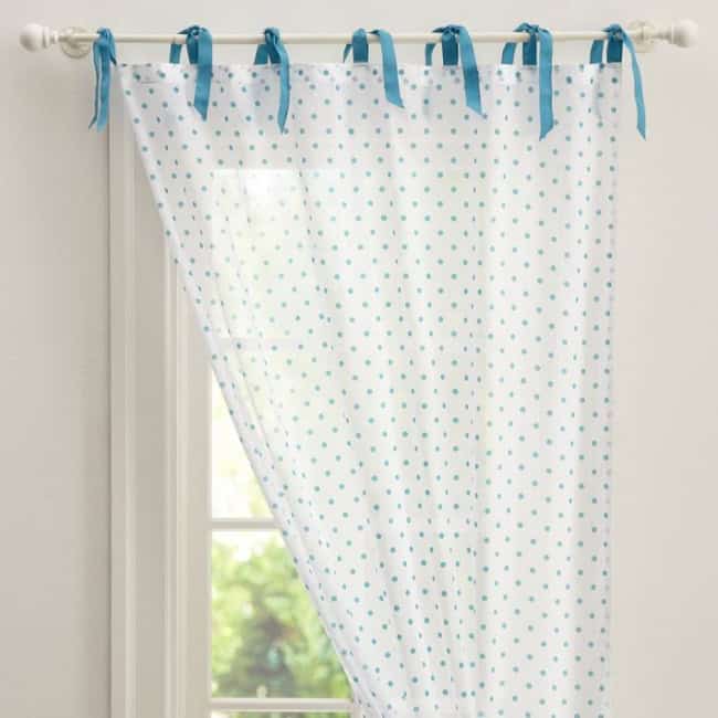 Use ribbons instead of rings and pegs Source