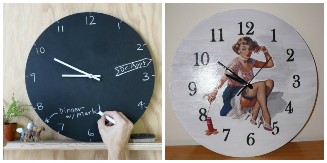 A handmade clock Source