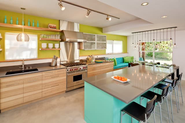 20 Extravagant Examples Of Colorful Kitchens That Will Delight You 16