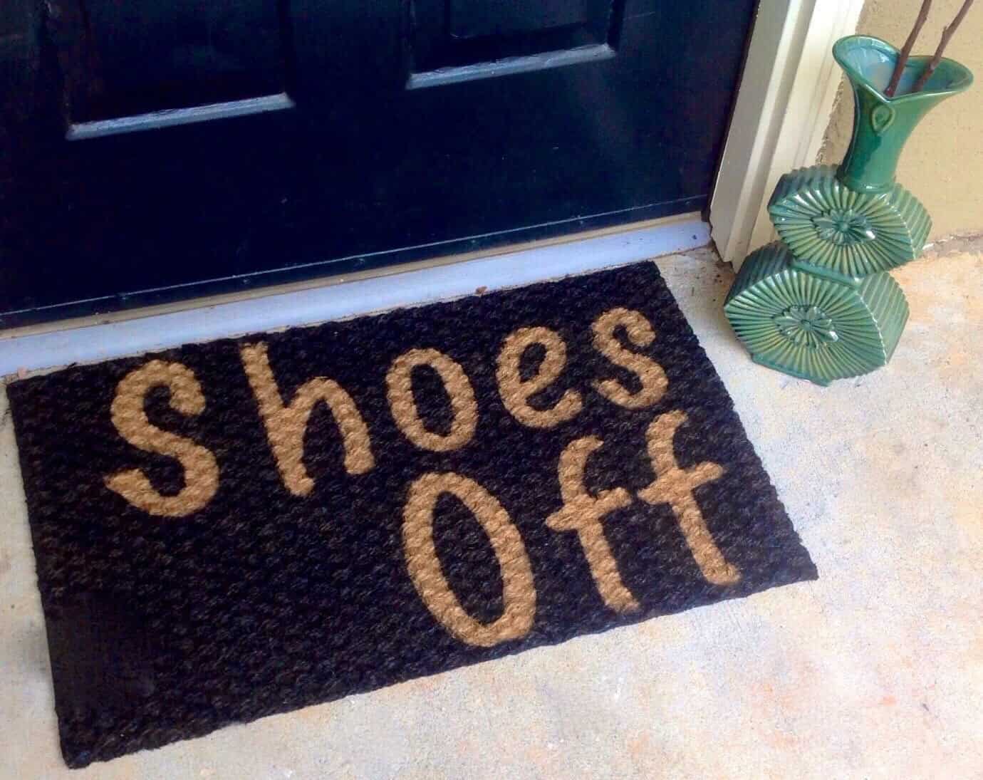 SHOES OFF DOORMAT Buy it on: www.etsy.com