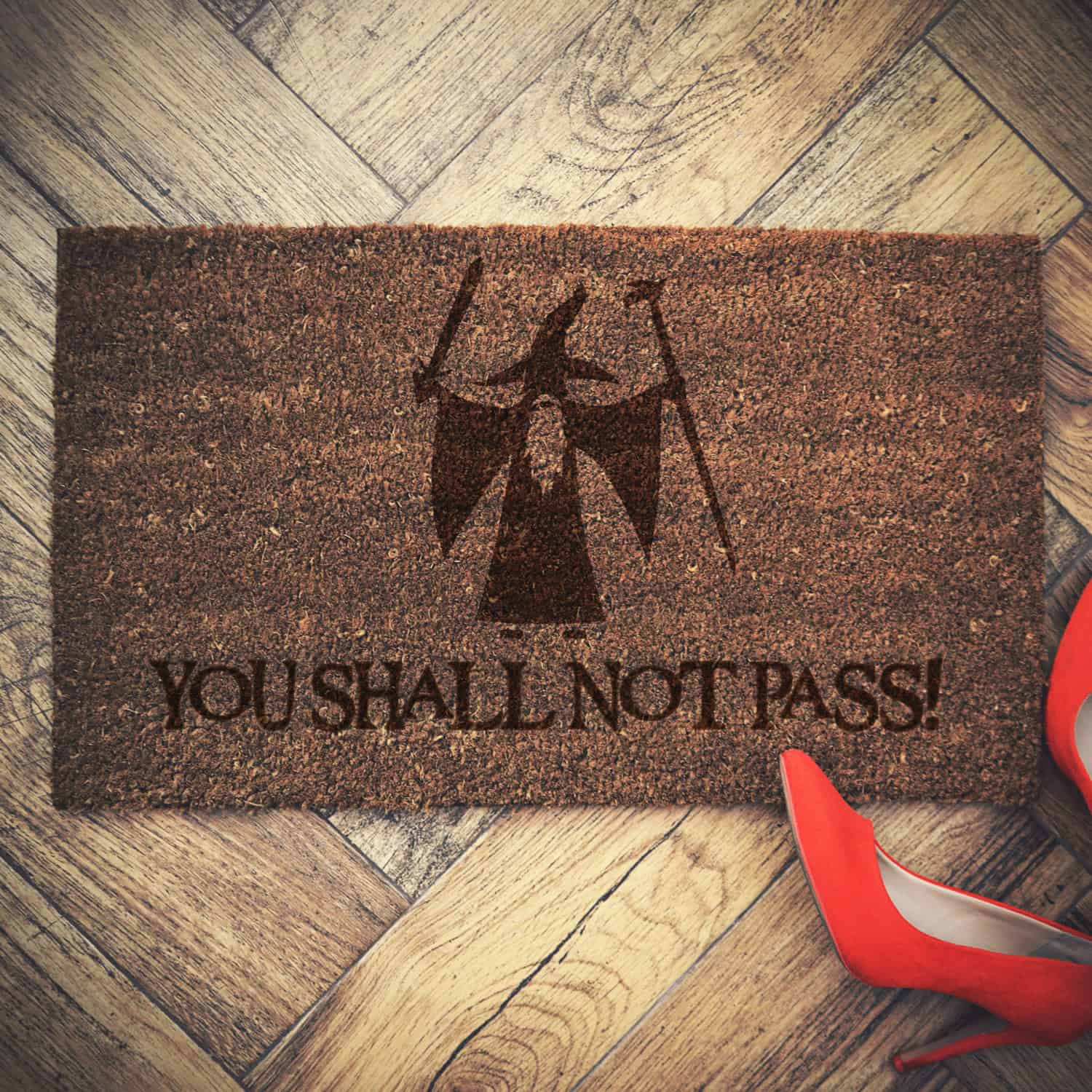 Gandalf doormat Buy it on: www.etsy.com