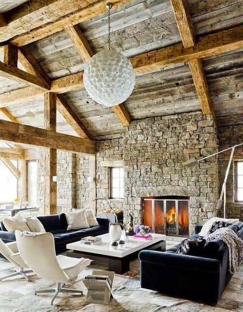 16 Glamorous Chalet Living Room Designs That Wows