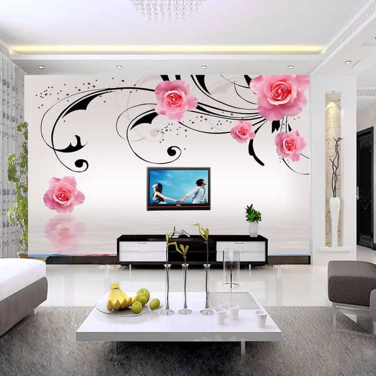 Floral Wall Mural Perfectly Addition To Any Living Room