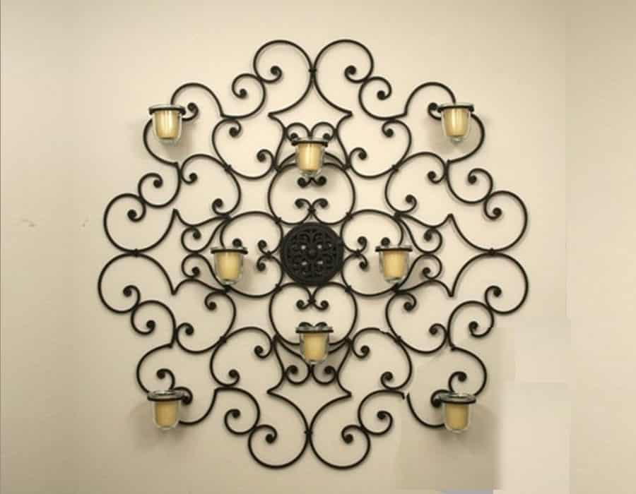 Wrought Iron Candle Holders- Beautiful Decoration For The Walls In Every Home Style 6