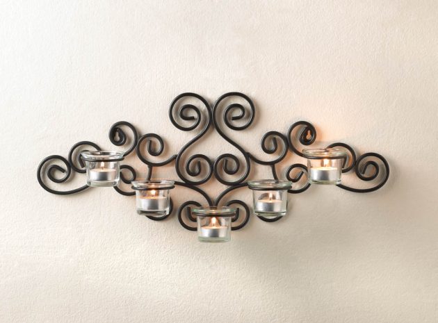 Wrought Iron Candle Holders- Beautiful Decoration For The Walls In Every Home Style