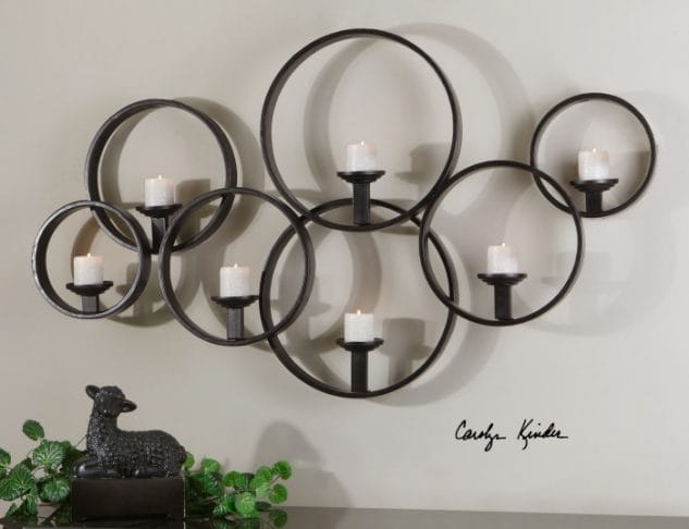 Wrought Iron Candle Holders- Beautiful Decoration For The Walls In Every Home Style 8