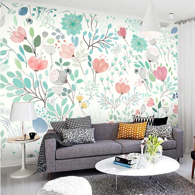 Floral Wall Mural: Perfectly Addition To Any Living Room