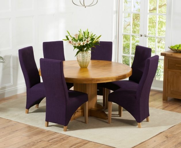 18 Lovely Chair Cover Designs To, Purple Dining Room Chair Covers