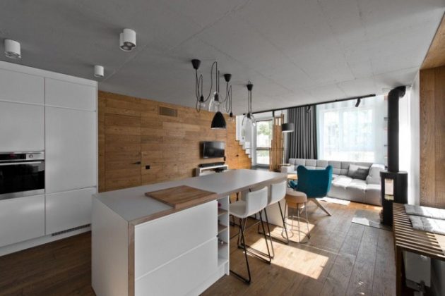 Modern Scandinavian Loft Interior by InArch in Vilnius, Lithuania