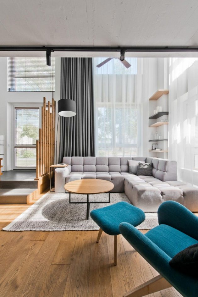 Modern Scandinavian Loft Interior by InArch in Vilnius, Lithuania