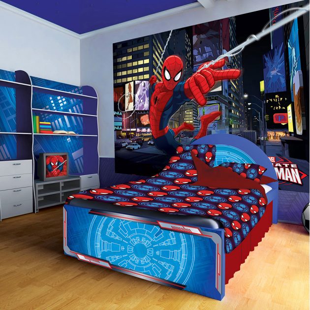 kids superhero bedroom