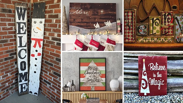 15 Incredible Last Minute Handmade Christmas Sign Decorations