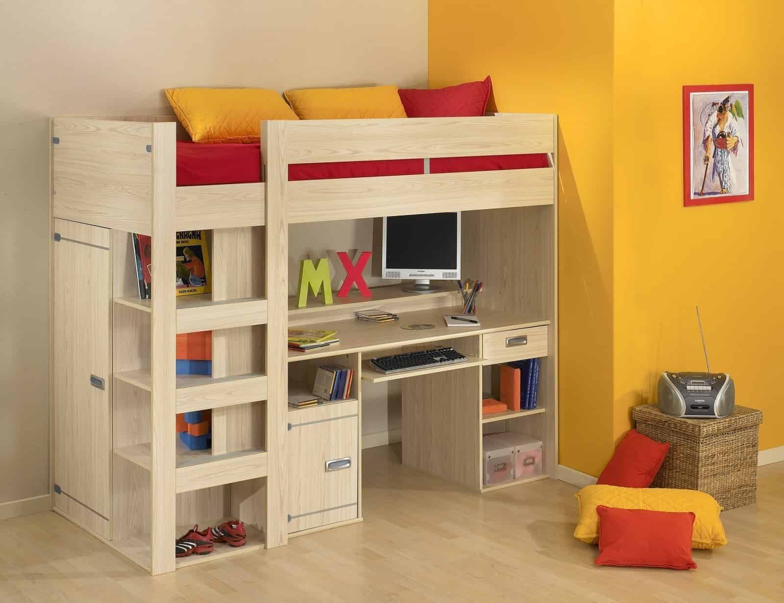 19 Super Functional Bunk Beds With Desk For Small Spaces