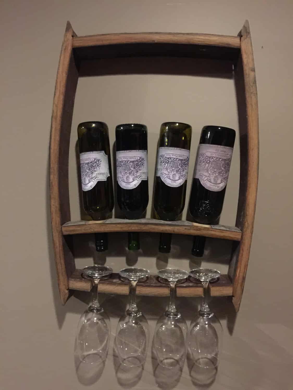 Reclaimed barrel wine rack Reclaimed barrel wine rack