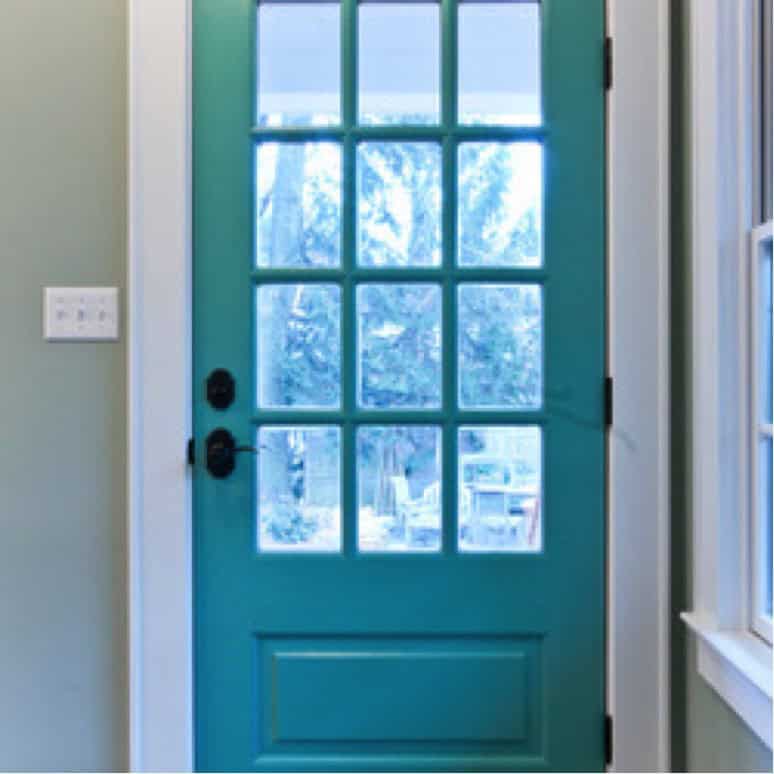 Oval Rosette Black Finish Door Knob 2