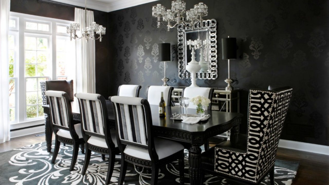 White Dining Room Designs, Black And White Dining Room Designs