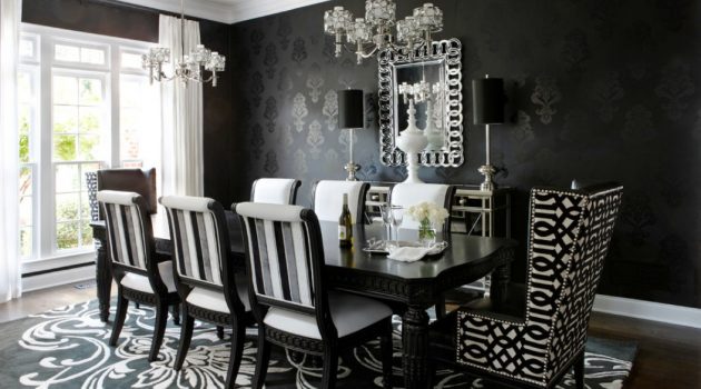 Timeless Black & White Dining Room Designs For Glamorous Ambiance